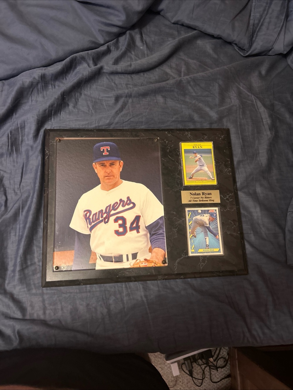 Nolan Ryan Plaque Texas Rangers Baseball 7 Career No Hitters Strikeout King